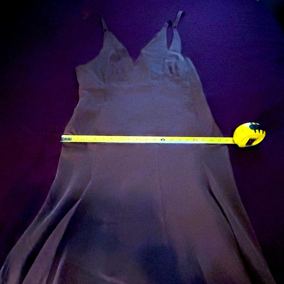 Ana Nonza Chocolate Brown Silk Slip Dress L - Picture 11 of 12